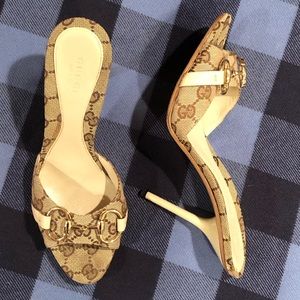 Gucci Monogram Horsebit Heels